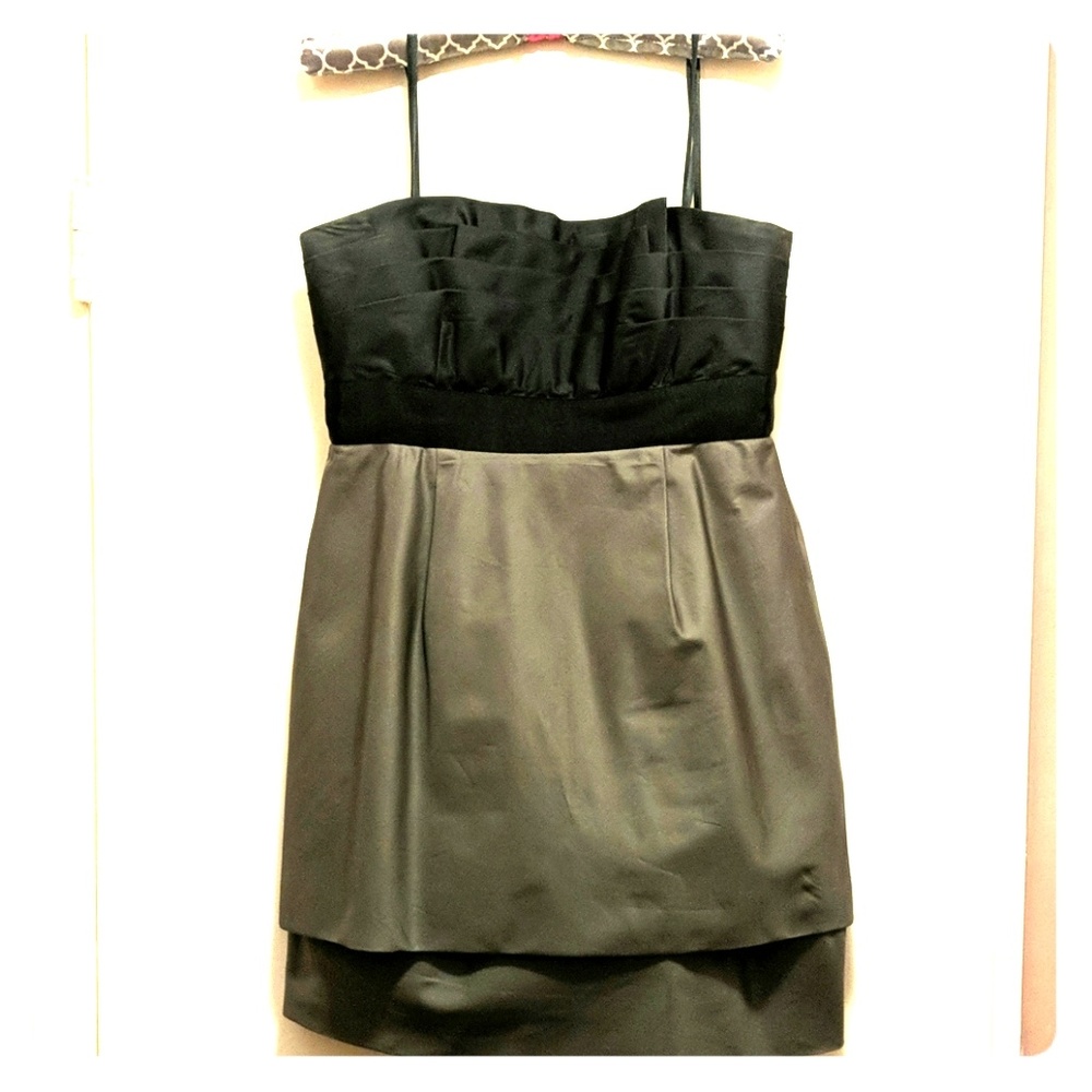 BCBG Max Azaria sz6 strapless dress Navy blue/grey
